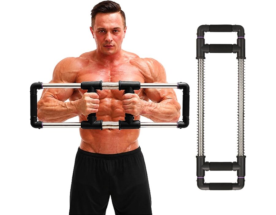 GoFitness Push Down Bar, Chest Exerciser at Home Workout Equipment