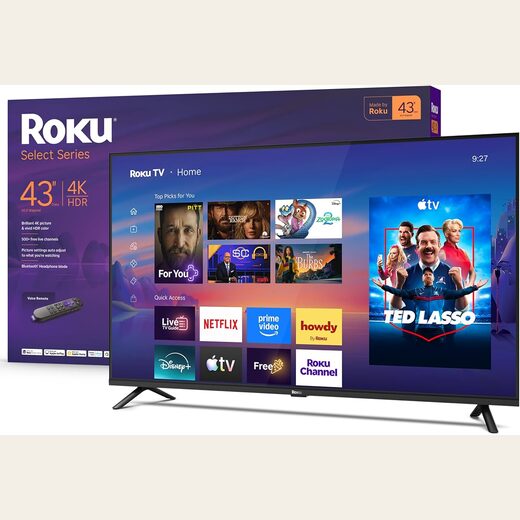 Roku 43-Inch Select Series Smart TV 2026, 4K HDR, Voice Remote