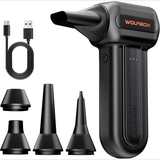WOLFBOX MF60 Compressed Air Duster, 3-Speed, Cordless, 110,000 RPM
