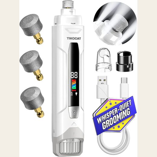 Whisper-Quiet Dog Nail Grinder for Sensitive Dogs and Cats