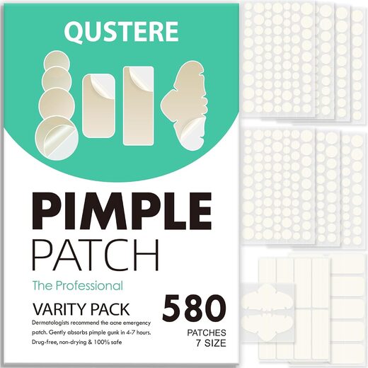 580 Count Pimple Patches for Face, Large Hydrocolloid Acne Patches