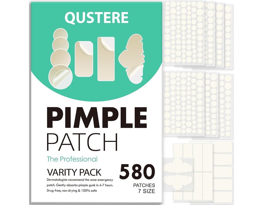 580 Count Pimple Patches for Face, Large Hydrocolloid Acne Patches