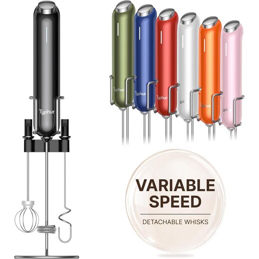 InstaWhisk Upgraded Milk Frother with Variable Speed, Rechargeable