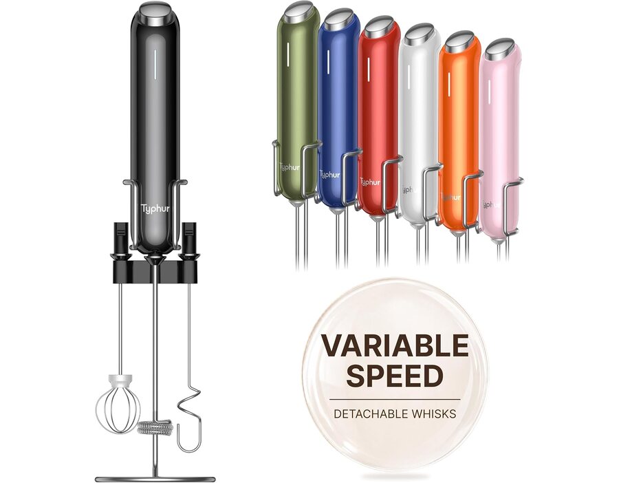 InstaWhisk Upgraded Milk Frother with Variable Speed, Rechargeable