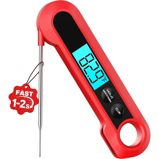 Meat Thermometer Digital, 1-2S Instant Read for Cooking and Grill