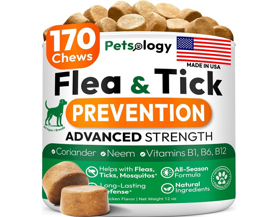Flea and Tick Prevention for Dogs Pills, 170 Soft Chewables, Oral