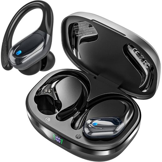 HAOYUYAN Sports Bluetooth Headphones, 80Hrs Playtime Wireless Earbuds